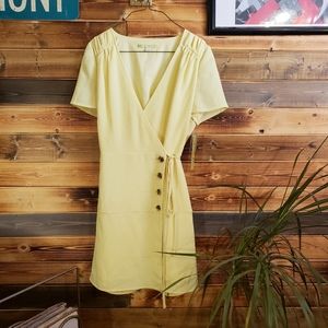 NWT Gianni Bini Yellow Wrap Dress